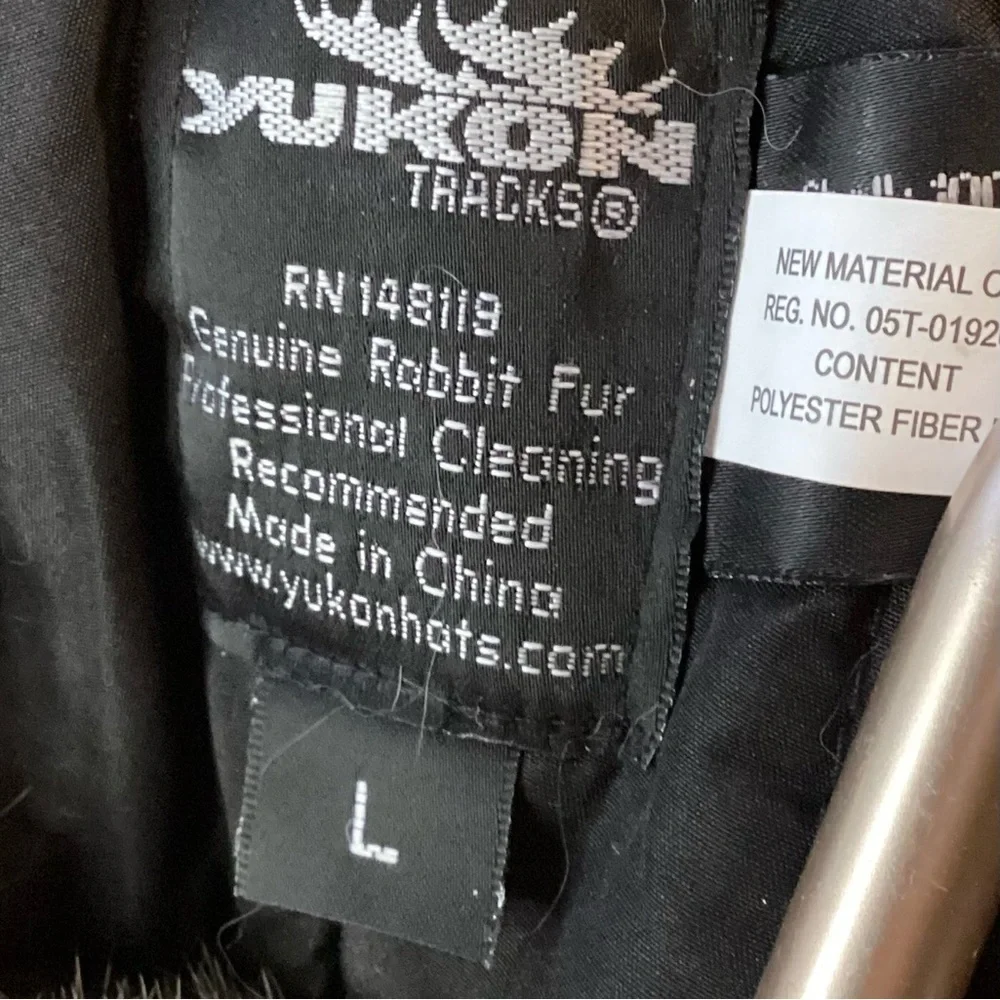 Yukon Tracks | Rabbit Fur Trapper Hat | Black | Youth Large |Unisex
